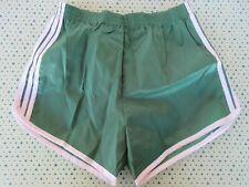 Short NYLON épais vintage vert glanz polyamide shiny brillant 80's sport 1 S