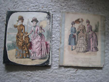 RARE ET FORT ENSEMBLE GRAVURES MODE JOURNAL DEMOISELLES IN-4  1885