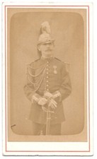 Photo CDV Capitaine Cavalerie Dragons Cuirassiers circa 1870 Militaire