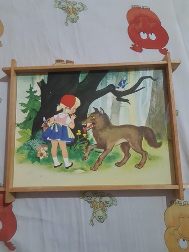 Vintage little red riding hood - riding,