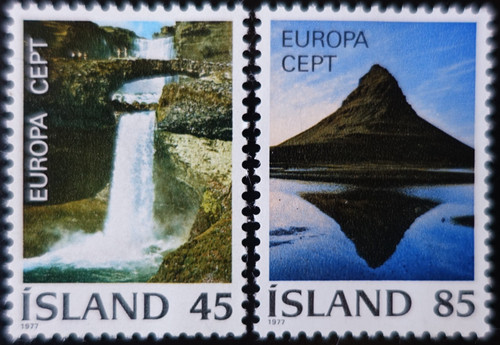 Timbres islande europa - -,