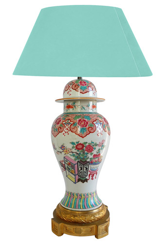 Lampe potiche porcelaine - -,