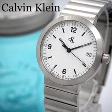Montre-Bracelet Calvin Klein Date Argent Blanc Montre Homme JAPON