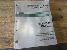 Used John Deere Technical Manual TM1768 LTR155 & LTR166 Lawn Tractors