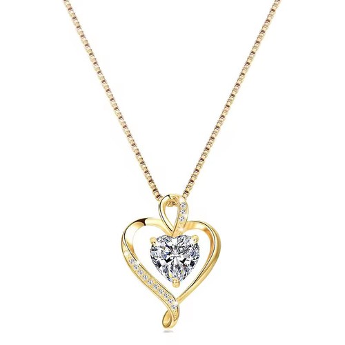Collier cœur femme plaqué - femme, or