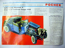 CATALOGUE MAQUETTE / VITRINE - POCHER - ROLLS ROYCE PHANTOM II 1932