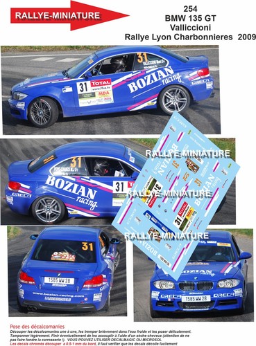 Decals ref 0254 bmw 135 - bmw,