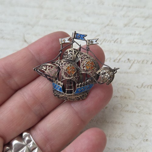 Broche argent filigrané - broche,