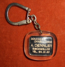 Porte-clés Boucherie Charcuterie DENNLER BISCHWILLER espèce de Tête de bovin !