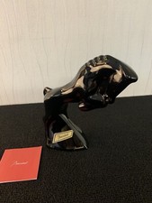 Cheval cabré noir en cristal