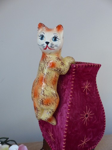 Chat céramique vintage - chat,