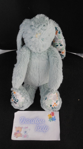 Doudou peluche lapin vert - doudou,