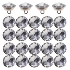  100 boutons strass cristal 20