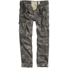 Surplus Premium Slimmy Pantalon Militaire Travail Homme Coupe Slim Noir Camo