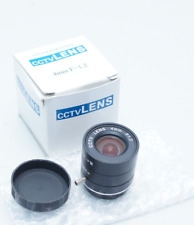 Objectif Camera CCTV LENS 4mm F 1.2 Black Compact Fin TV Cinéma monture C