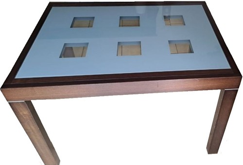 Table bois exotique verre - exotique, et