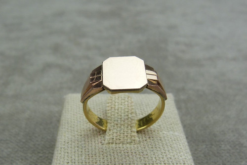 Bague chevalière plaqué - en,