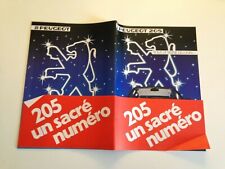 PEUGEOT 205 un sacré numéro publicité dépliant brochure PUBLICITAIRE VINTAGE C10