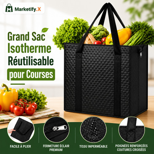 Grand sac isotherme pliable - grand,