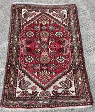 Tapis 85x60cm Hamadän Persan Teppe ハメダン Teppich Rugs Carpet Tappeto Alfombra Ma