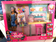 NRFB coffret BARBIE ARTISTE Art studio Atelier Relax & creation brune HCM85