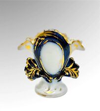 Petit Vase de Mariés en porcelaine Valentine Bleu Cobalt Et Dorure _ Bayeux _