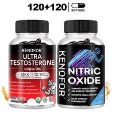 Oxyde nitrique et Ultra Testostérone 240 gélules, Booster de testostérone