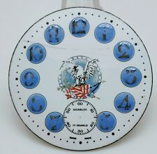 ANCIEN CADRAN ÉMAILLÉ MONTRE DE GOUSSET DRAPEAU AMÉRICAIN AIGLE 17 SWISS MADE