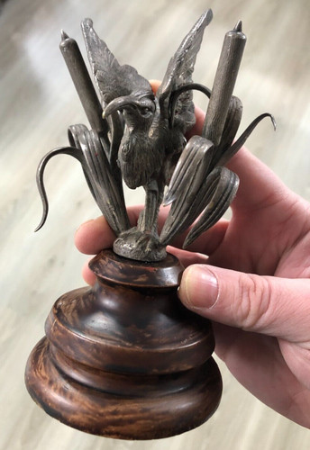 Sculpture heron oiseau bronze - sculpture,