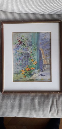 Tableau ancien aquarelle - tableau,
