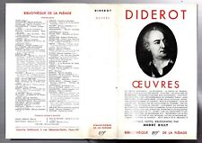 Pléiade DIDEROT. Oeuvres. NRF