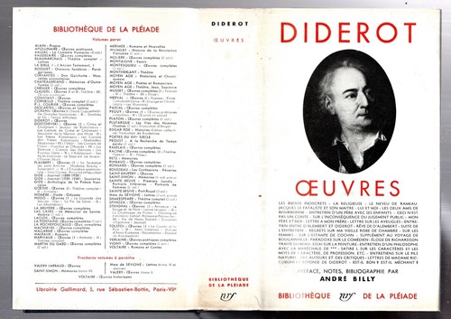 Pléiade diderot oeuvres - pléiade, nrf