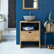 Meuble sous vasque en teck massif Tikamoon 60 Kwarto