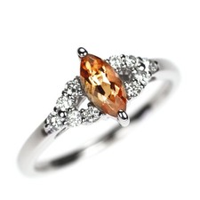 Bague diamant topaze