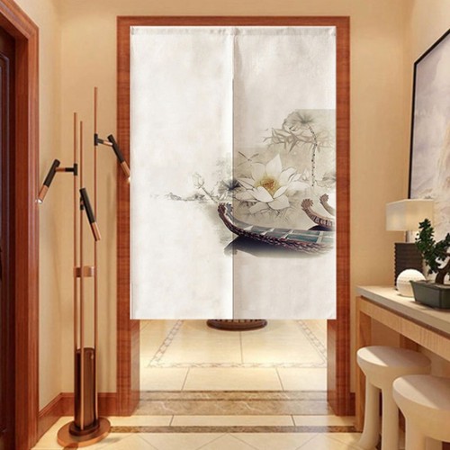 Style chinois porte rideau - porte,