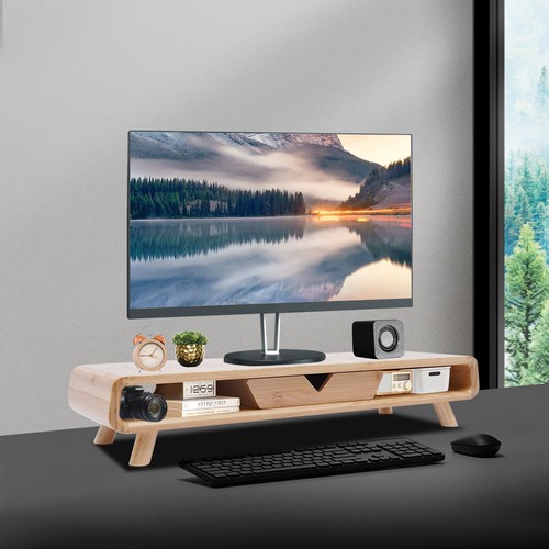 Bamboo monitor stand with - bamboo,