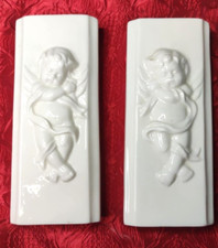 LOT DE 2 HUMIDIFICATEURS SATURATEURS RADIATEURS PORCELAINE ANGES BLANCS
