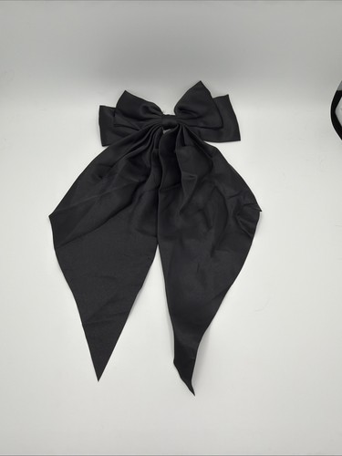 Grand noeud satin noir - grand,