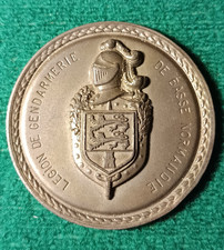 MÉDAILLE EN ÉTAIN – LÉGION DE GENDARMERIE BASSE-NORMANDIE – VILLEDIEU-LES-POÊLES