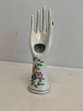 ❤️ superbe petit baguier  porte bijoux en forme de main décor de fleurs Vintage