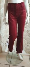 Pantalon velours bordeaux neuf taille 34 marque Ikone Paris modèle Janis (sa)