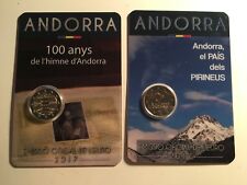 2 x 2 EURO ANDORRE 2017 PAYS PYRENNES + 100 ANS HYMNE