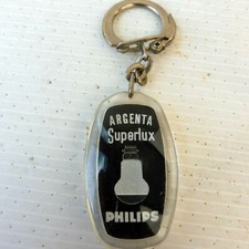 PORTE CLES DES ANNEES 60 KEYCHAIN - ARGENTA SUPERLUX PHILIPS  PHOTO RECTO-VERSO