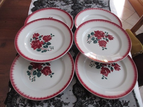 Anciennes assiettes plates - 6,