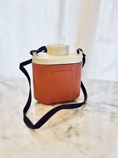 🔸 Jolie Gourde Safari Des Année 70 Orange Isotherme Vintage Rétro Voyage Solide