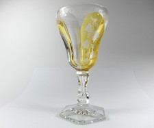 Ancien Verre À Pied Couleur
