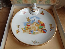 LIMOGES - ASSIETTE À BOUILLIE AVEC SON BOUCHON OISEAU - 1960 - BOÎTE D'ORIGINE