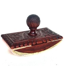 ANCIEN TAMPON BUVARD EN  BOIS SCULPTÉ ART NOUVEAU 