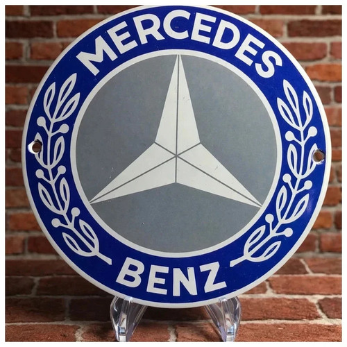 Plaque émaillée mercedes - plaque,