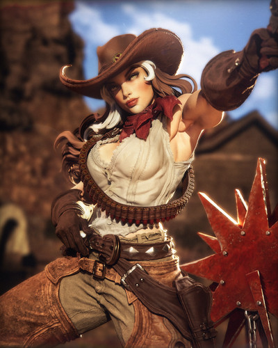 Cowgirl rogue figurine - cowgirl, rogue-